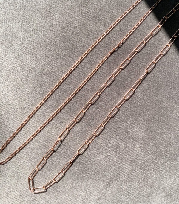 "Pink Sparkle Chain Necklace" - Image 3