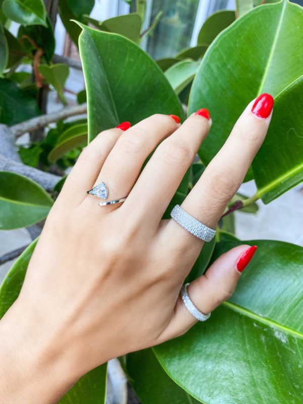 "Pave Triangle Ring" - Image 3