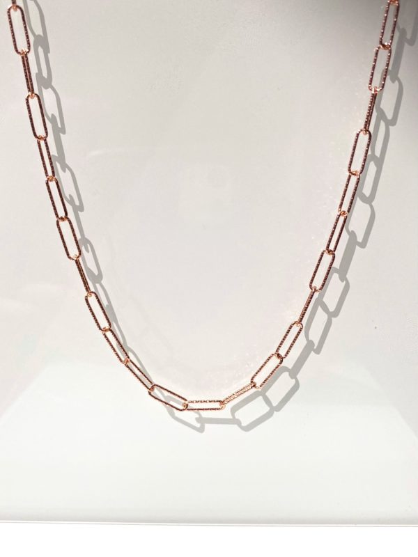 "Pink Sparkle Chain Necklace"