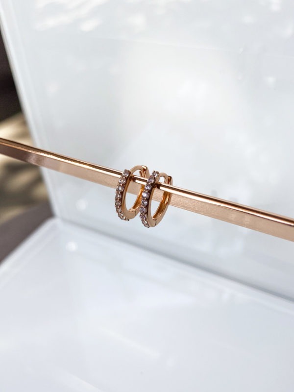 "White Pave Hoops" - Image 3