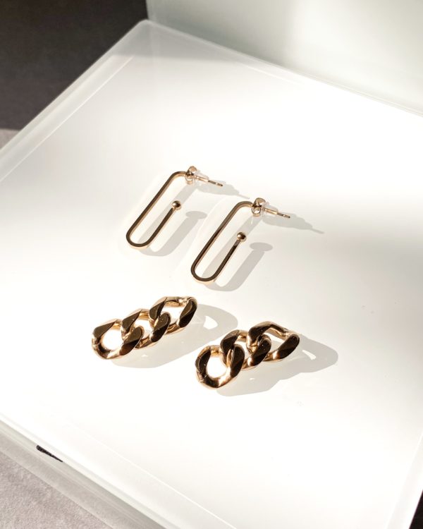 "Gold Chain Earrings" - Image 3