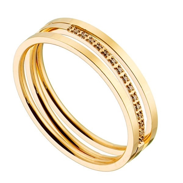 "Gold Pave Ring"