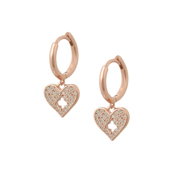 ''Heart Pave Hoops''