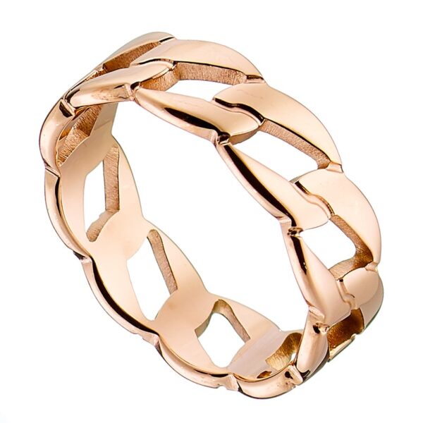 "Gold Chain Ring" -pink