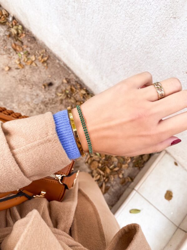 "Double Emerald Bracelet" - Image 2
